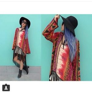 2tee Couture NWT GORGEOUS TUNIC/DRESSw FRINGE sz L